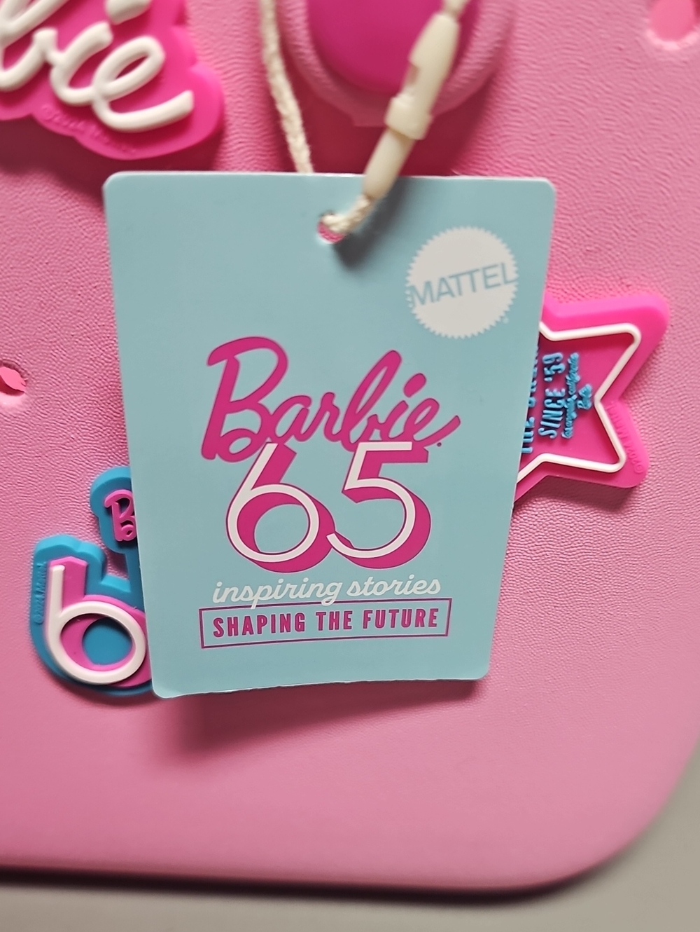 Barbie NWT 65th Anniversary Pink Bogg Style Tote Bag Officially Licensed Mattel - Picture 8 of 12